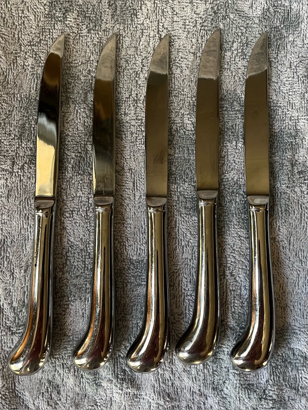 5 Towle Supreme ASHELY Stainless Glossy Korea Silverware Steak Knife Set